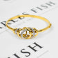 Pre-Owned 18ct Gold CZ Circles Design Hinged Bangle