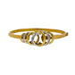 Pre-Owned 18ct Gold CZ Circles Design Hinged Bangle