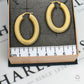 Pre-Owned 18ct Gold Oval Guilloche Creole Hoop Earrings