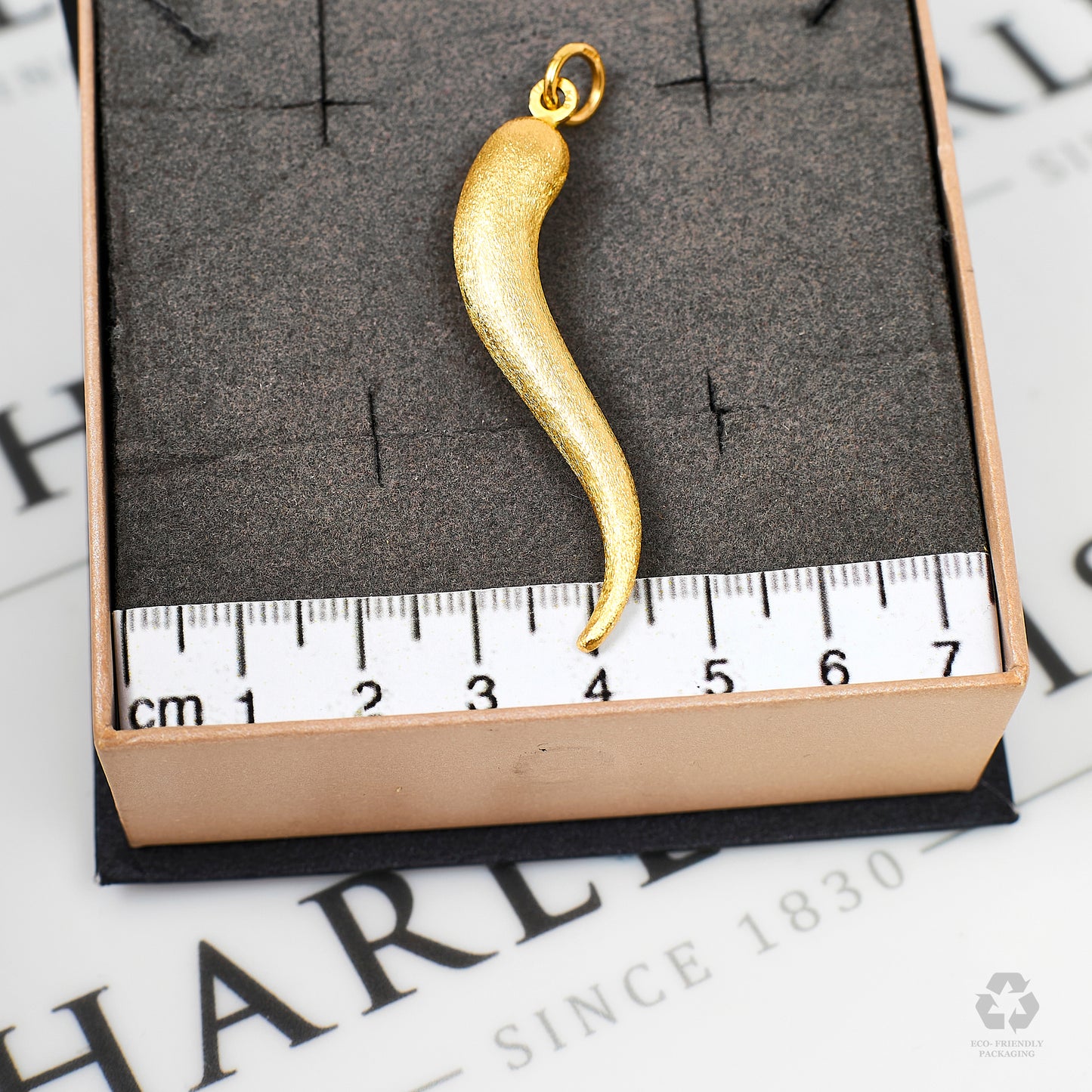 Pre-Owned 18ct Gold Horn Of Life Pendant Sandblasted