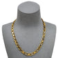 Pre-Owned 18ct Gold 2 Tone Flat Mixed Link Necklace 16 Inch