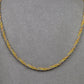 Pre-Owned 18ct Gold Tricolor Popcorn Twist Necklace 18 Inch