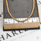 Pre-Owned 18ct Gold Tricolor Popcorn Twist Necklace 18 Inch
