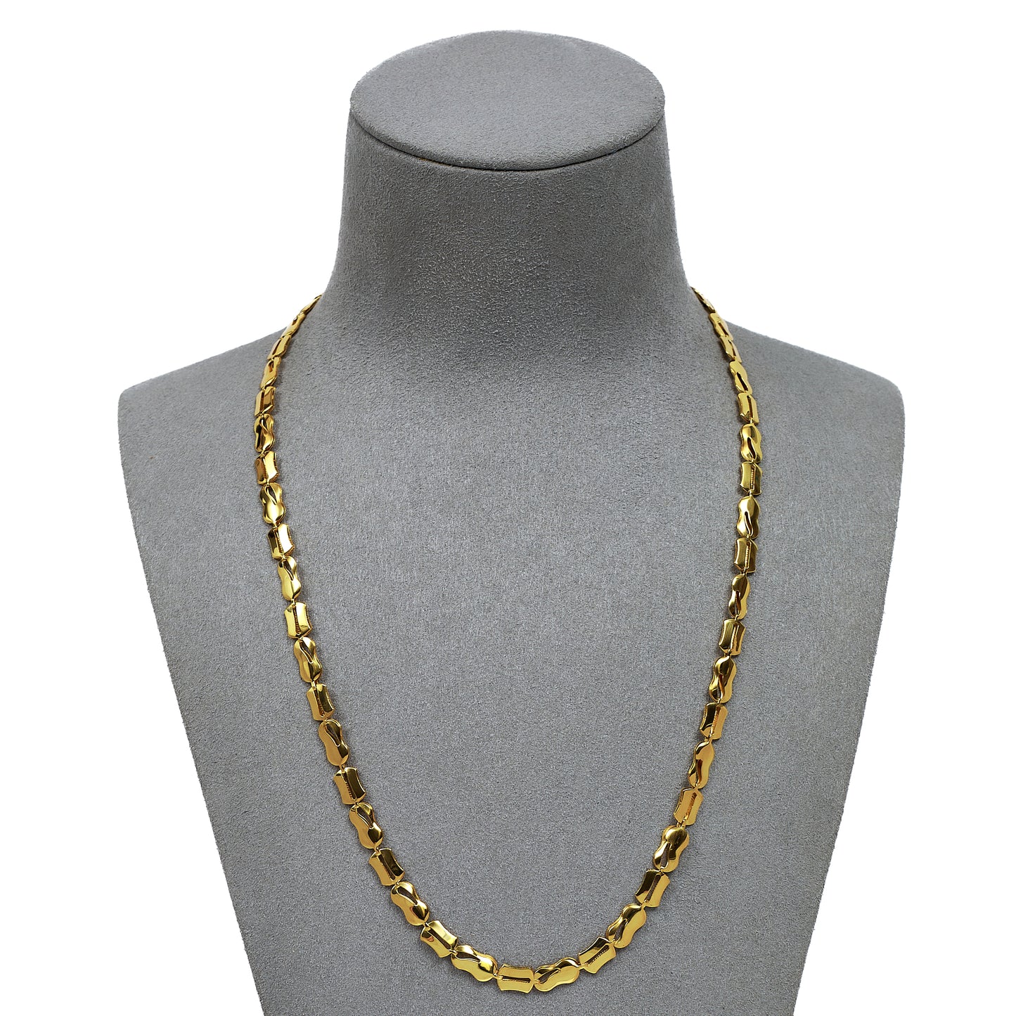 Pre-Owned 18ct Gold Freeform Link Chain Necklace 18 Inch
