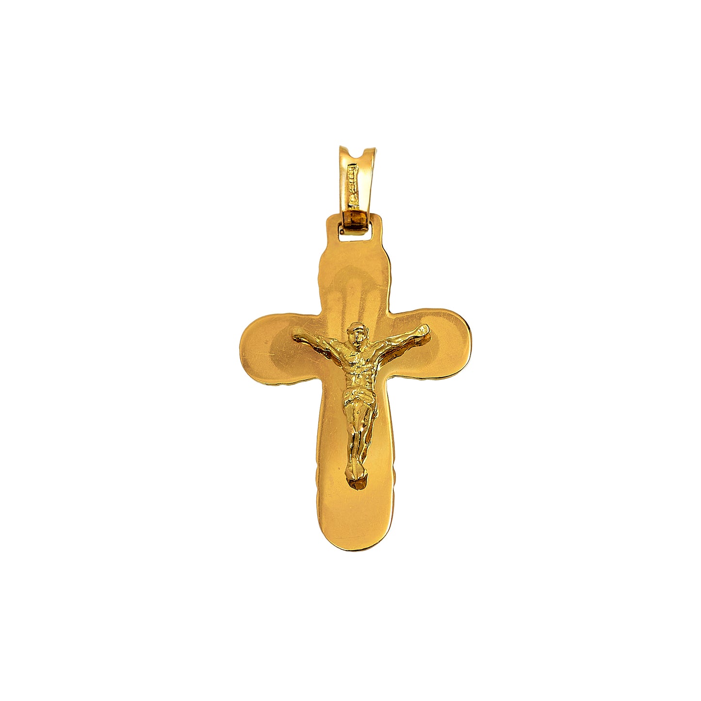 Pre-Owned 18ct Gold Crucifix With Rounded Ends