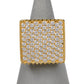 Pre-Owned 18ct Gold Square Multi CZ Ring Size O