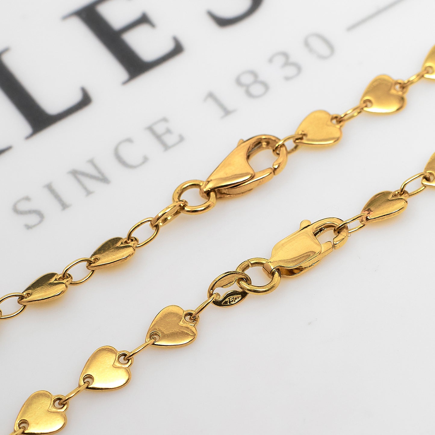 Pre-Owned 18ct Gold Heart Link Jewellery SET