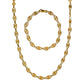 Pre-Owned 18ct Gold Oval Link Bracelet & Necklace SET