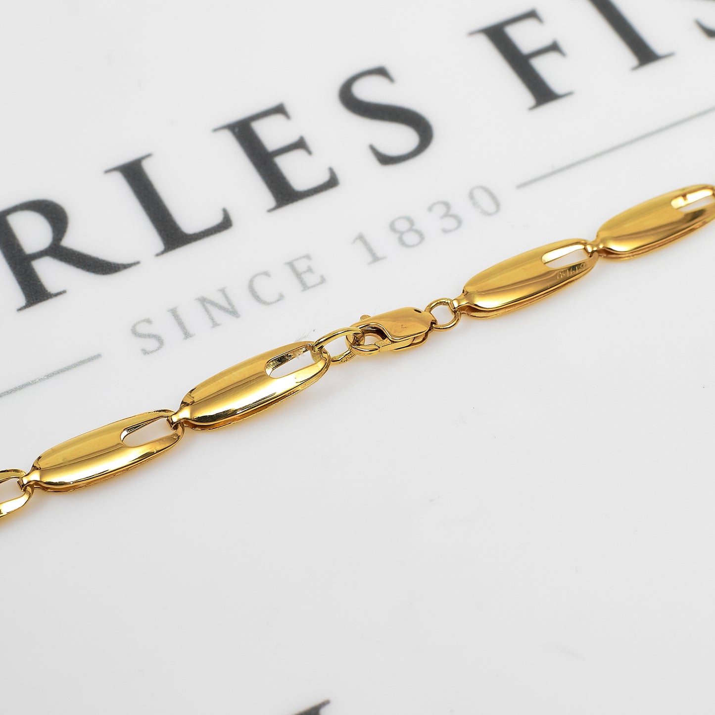 Pre-Owned 18ct Gold Oval Link Jewellery SET