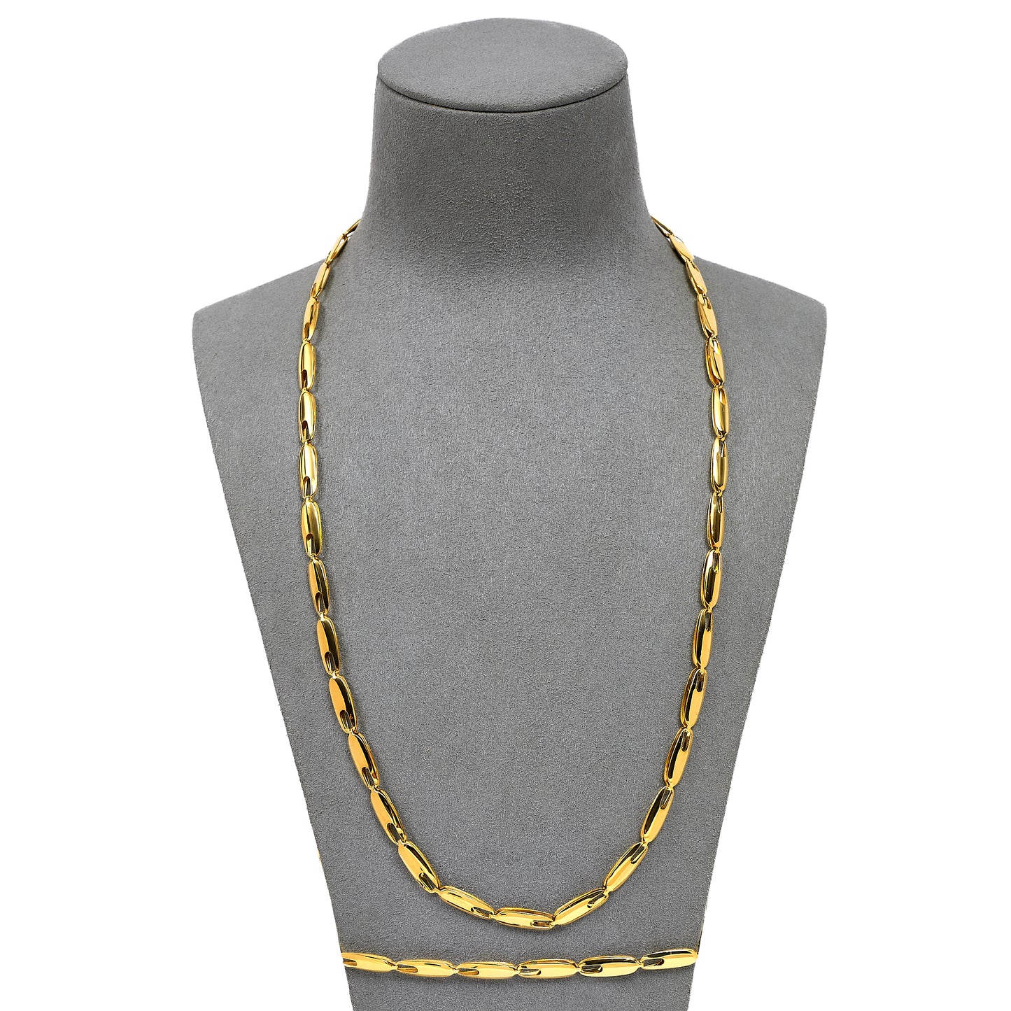 Pre-Owned 18ct Gold Oval Link Jewellery SET