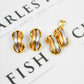 Pre-Owned 18ct Gold Tricolour Pendant & Earring SET