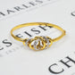 Pre-Owned 18ct Gold 2 Tone CZ Circle Design Jewellery SET