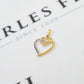 Pre-Owned 14ct Gold CZ Double Heart Pendant