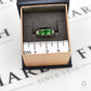 Pre-Owned 9ct White Gold Tourmaline & Diamond Ring Size N.5