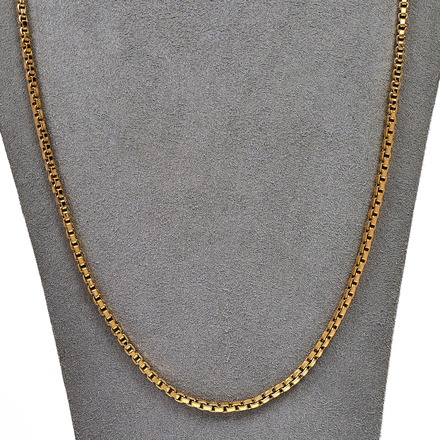 Pre-Owned 18ct Gold Box Link Necklace 25 Inch