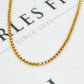 Pre-Owned 18ct Gold Box Link Necklace 25 Inch