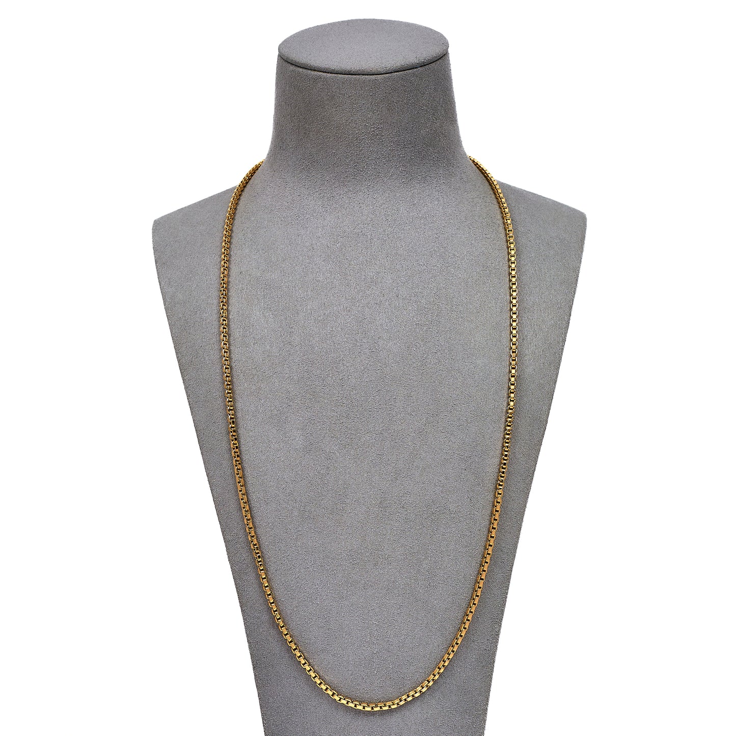 Pre-Owned 18ct Gold Box Link Necklace 25 Inch
