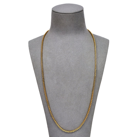 Pre-Owned 18ct Gold Box Link Necklace 25 Inch