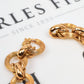 Pre-Owned 18ct Gold Round & Oval Link Bracelet 9 Inch