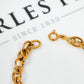 Pre-Owned 18ct Gold Oval & Round Link Bracelet
