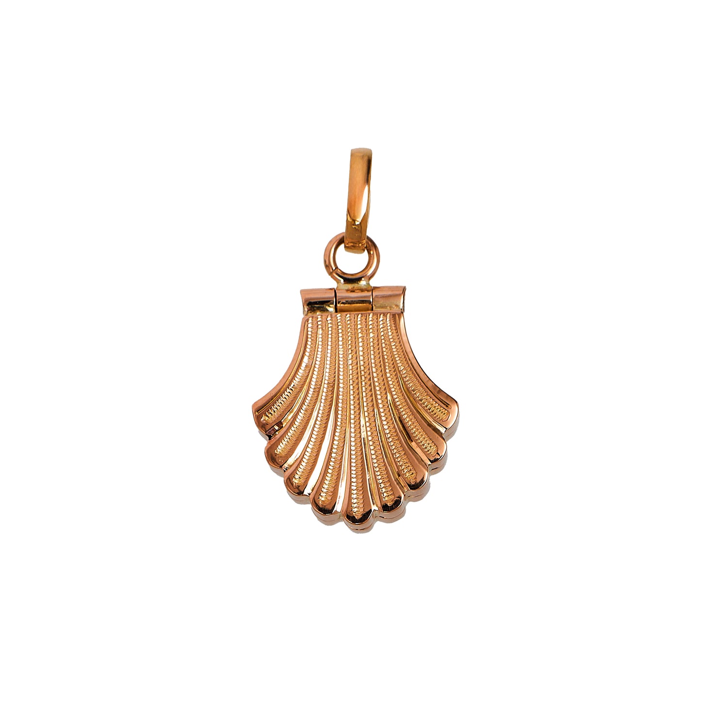 Pre-Owned 14ct Gold Shell Design Locket Pendant