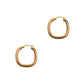 Pre-Owned 9ct Gold Square Creole Hoop Earrings
