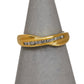 Pre-Owned 9ct Gold 11 Diamond Crossover Ring Size M