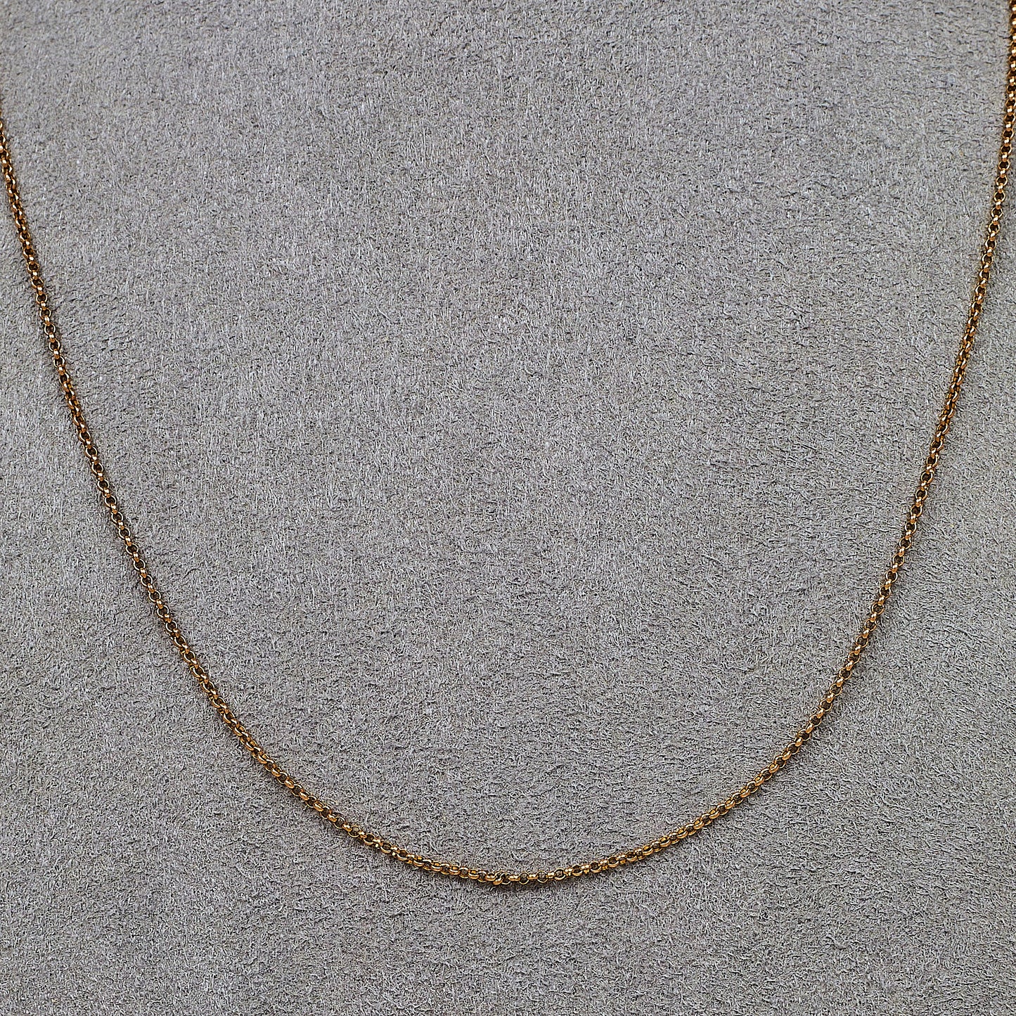 Pre-Owned 9ct Gold Mini Belcher Chain Necklace 16 Inch