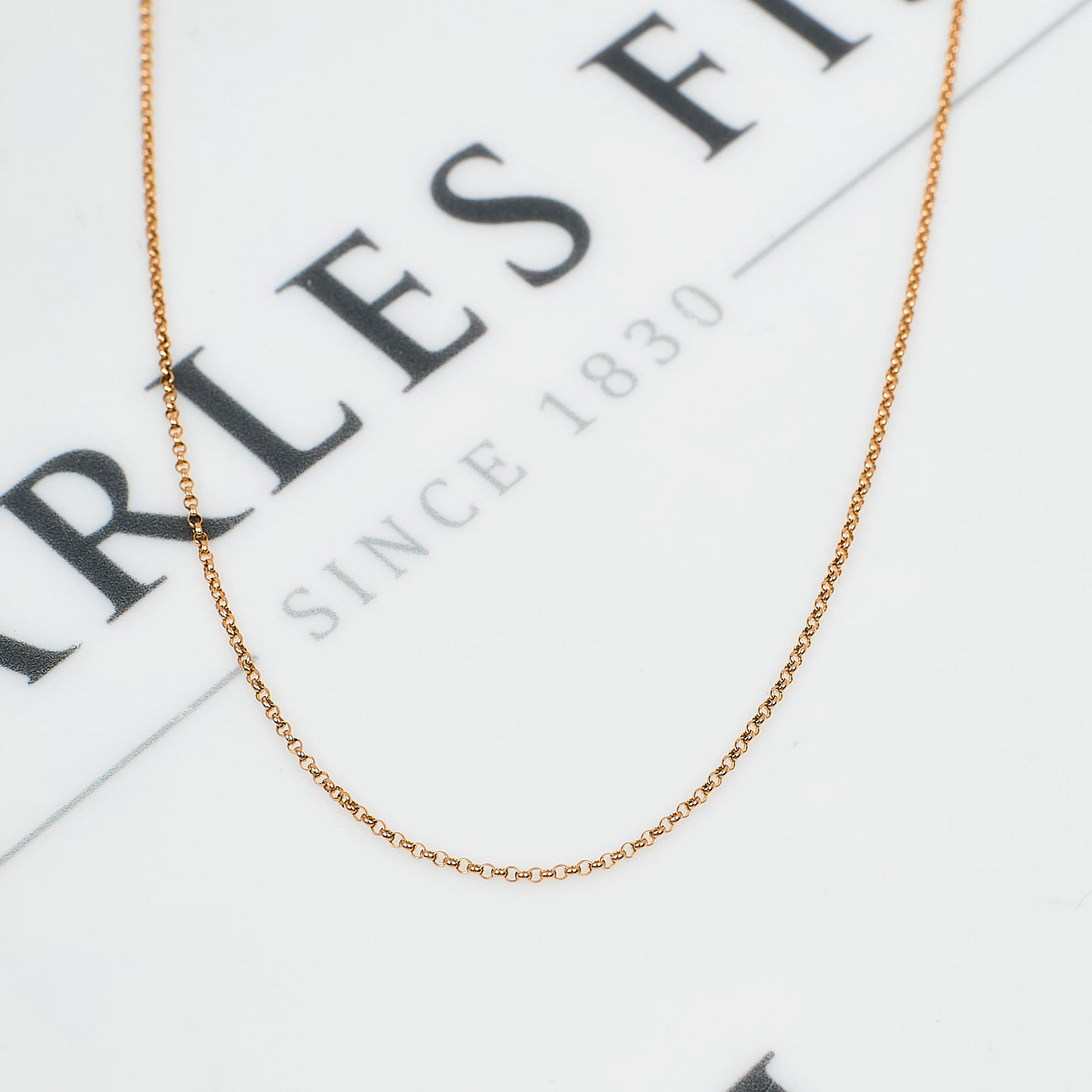 Pre-Owned 9ct Gold Mini Belcher Chain Necklace 16 Inch