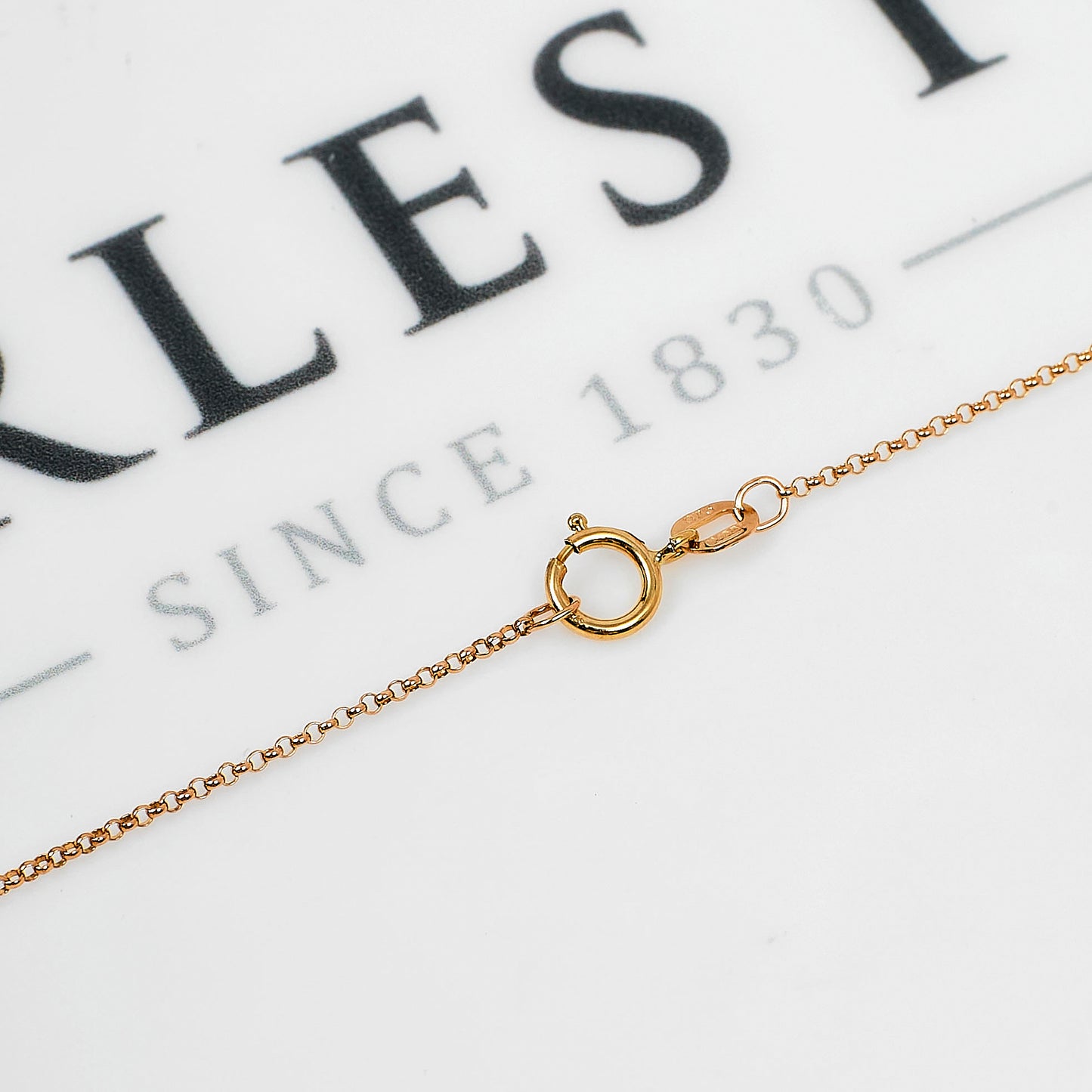 Pre-Owned 9ct Gold Mini Belcher Chain Necklace 16 Inch