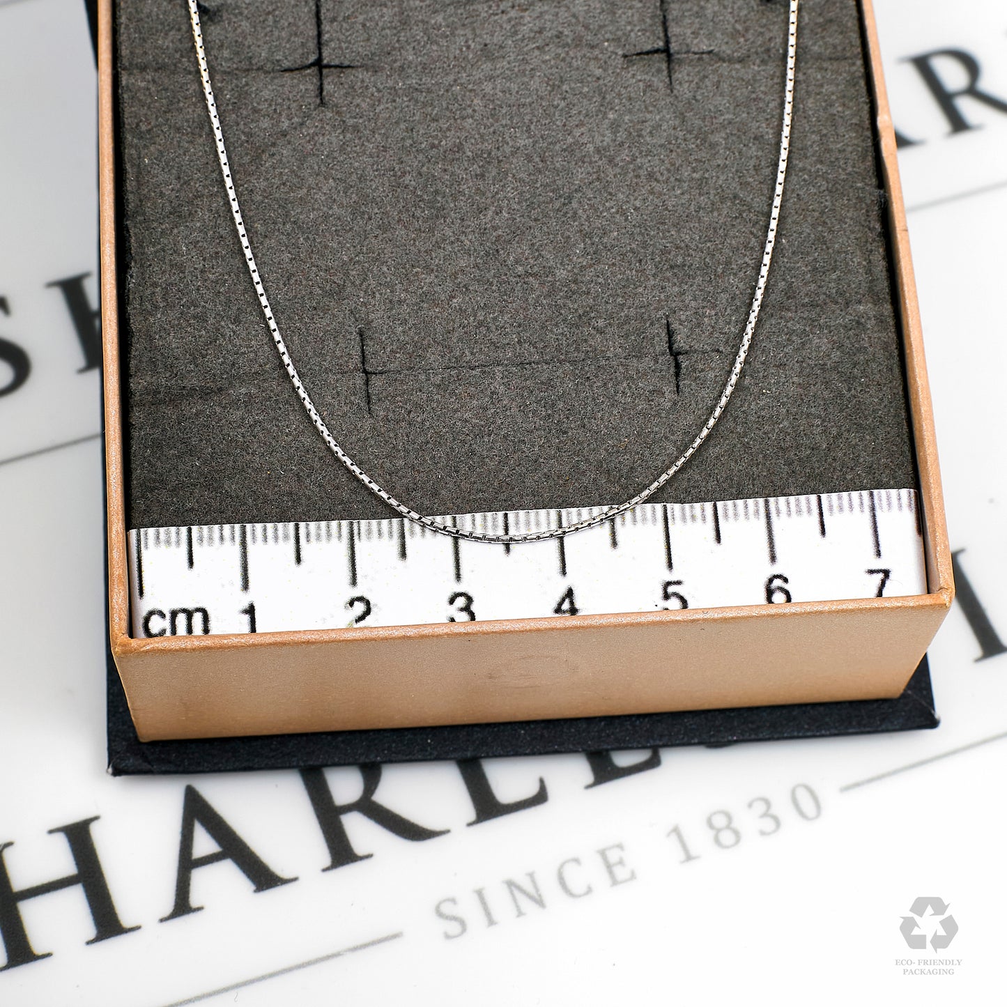 Pre-Owned 9ct White Gold Snake Chain Necklace 18 Inch