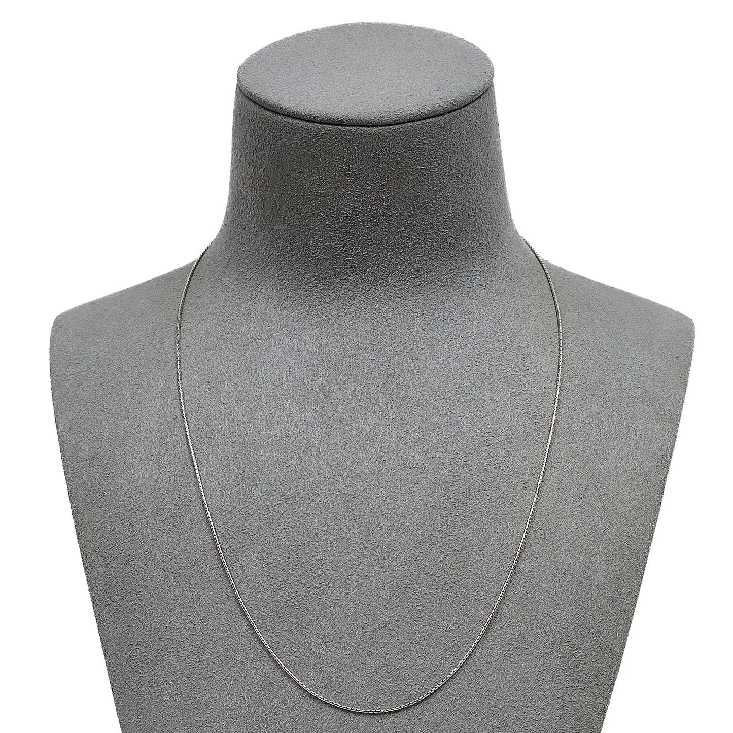Pre-Owned 9ct White Gold Snake Chain Necklace 18 Inch