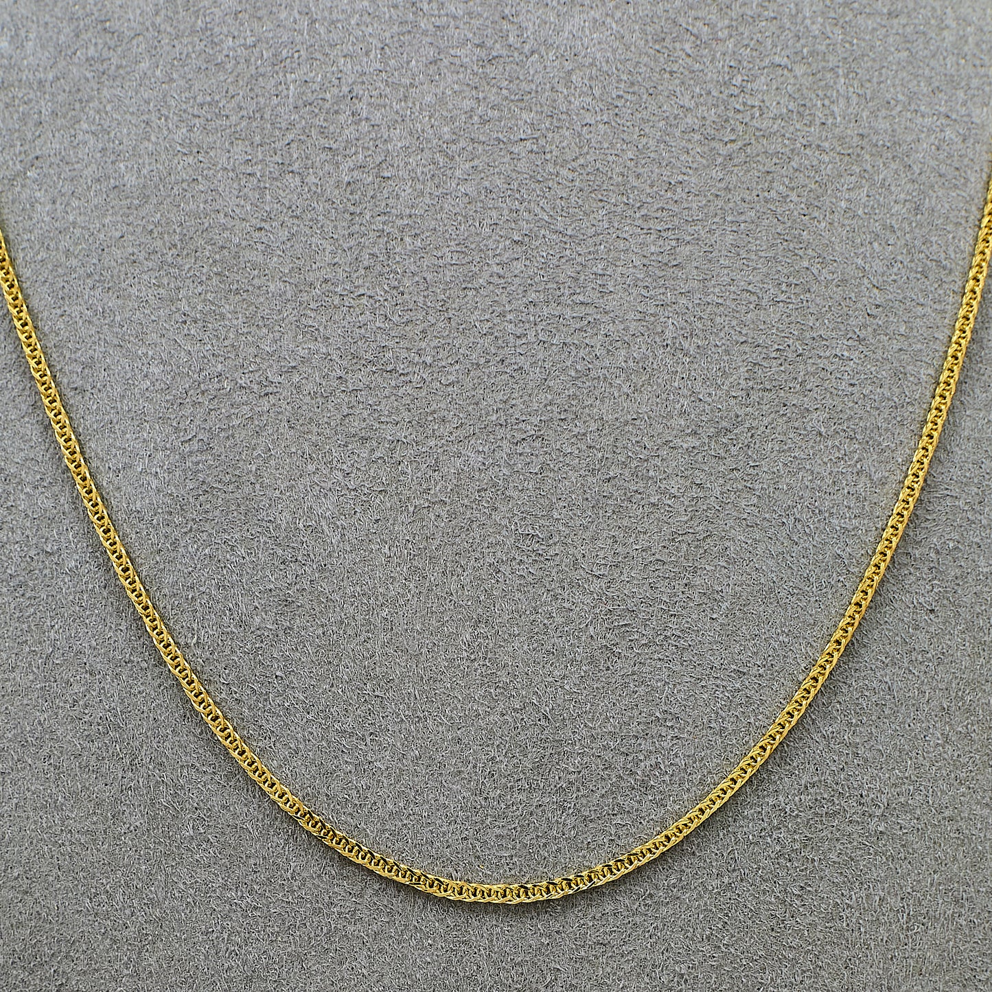 Pre-Owned 9ct Gold Square Foxtail Chain Necklace 20 Inch