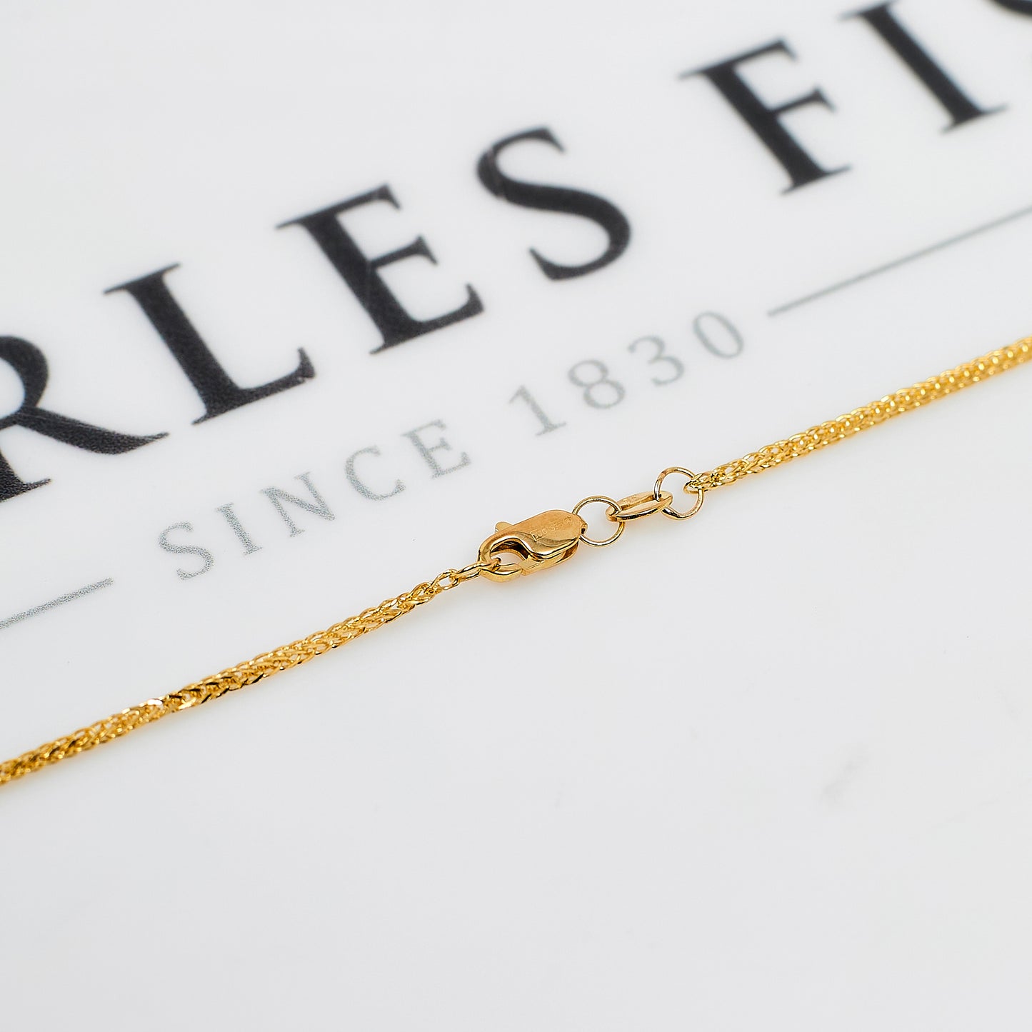 Pre-Owned 9ct Gold Square Foxtail Chain Necklace 20 Inch