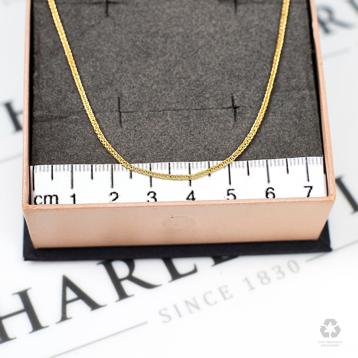 Pre-Owned 9ct Gold Square Foxtail Chain Necklace 20 Inch