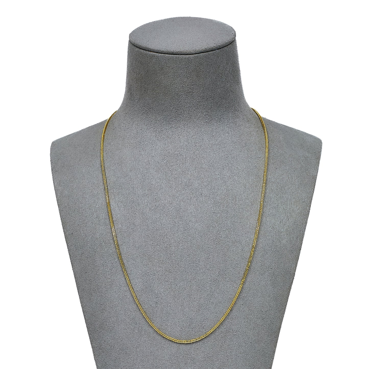 Pre-Owned 9ct Gold Square Foxtail Chain Necklace 20 Inch