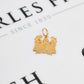 Pre-Owned 9ct Gold West Ham Castle & Hammers Pendant