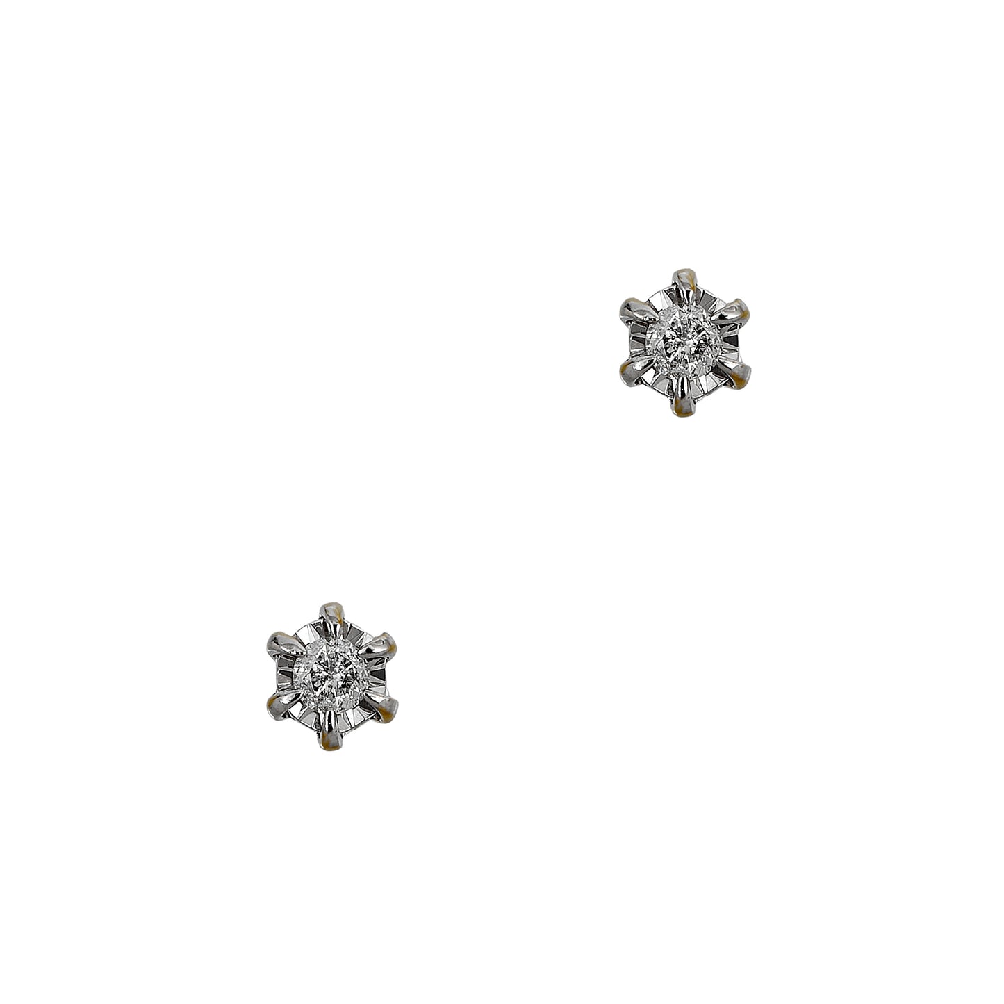 Pre-Owned 9ct Gold Diamond Stud Earrings