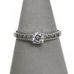 Pre-Owned 9ct White Gold CZ Dress Ring Size S
