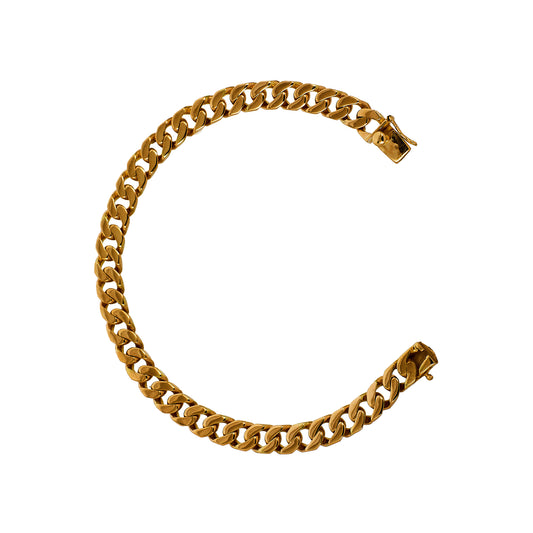 Pre-Owned 18ct Gold Curb Chain Bracelet 8 Inch