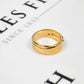 Pre-Owned 9ct Gold 4 Turquoise Band Ring Size Q
