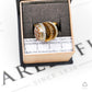 Pre-Owned 14ct Gold White & Orange CZ Circle Design Ring