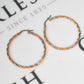 Pre-Owned 9ct Gold 2 Tone Twist Creole Hoop Earrings