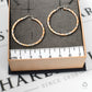 Pre-Owned 9ct Gold 2 Tone Twist Creole Hoop Earrings