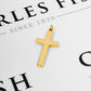 Pre-Owned 9ct Gold Ingot Design Cross Pendant