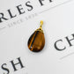 Pre-Owned 9ct Gold Teardrop Tigers Eye Pendant
