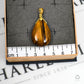 Pre-Owned 9ct Gold Teardrop Tigers Eye Pendant