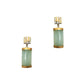 Pre-Owned 9ct Gold Jade Drop Earrings