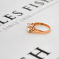 Pre-Owned 14ct Rose Gold CZ Ring Size M