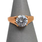 Pre-Owned 14ct Rose Gold CZ Ring Size M